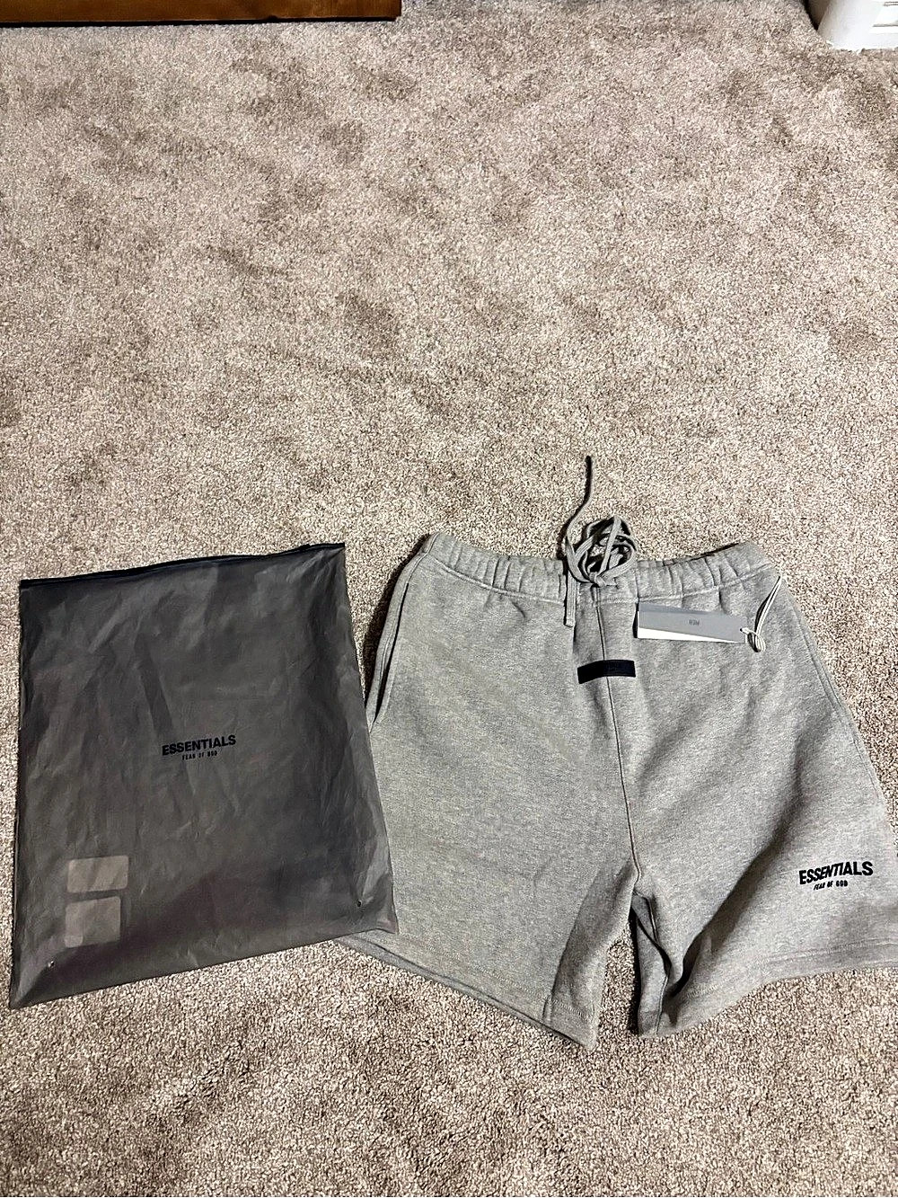 Fear of God Essentials Heather Grey Sweat Shorts Gray Medium